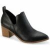 Sun + Stone Yuni Womens Faux Leather Slide On Booties