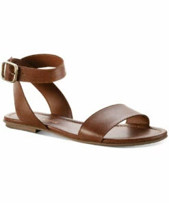 Sun + Stone Miiahp Womens Faux Leather Open Toe Flat Sandals