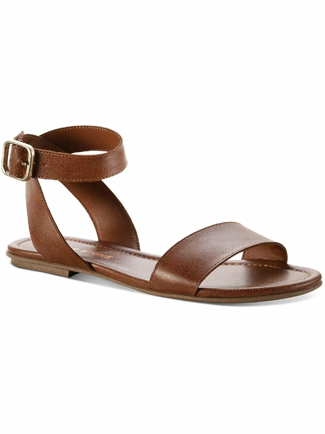 Sun + Stone Miiahp Womens Faux Leather Open Toe Flat Sandals 1 Sun + Stone Miiahp Womens Faux Leather Open Toe Flat Sandals