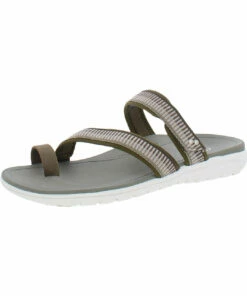 Ryka Stella Womens Toe Loop Strappy Slide Sandals