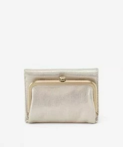 Hobo women Robin Compact Wallet In Pealred Silver