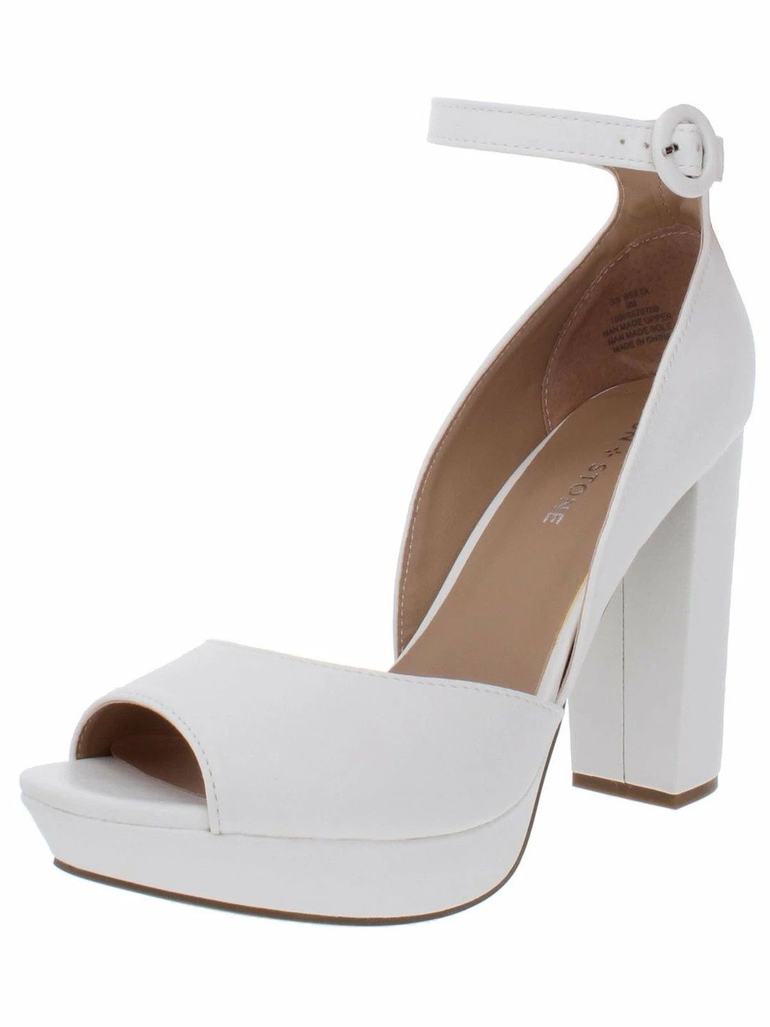 Sun + Stone Reeta Womens Faux Leather Ankle Pumps 1 Sun + Stone Reeta Womens Faux Leather Ankle Pumps