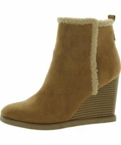 Sun + Stone Camillia Womens Zip up Platform Wedge Boots