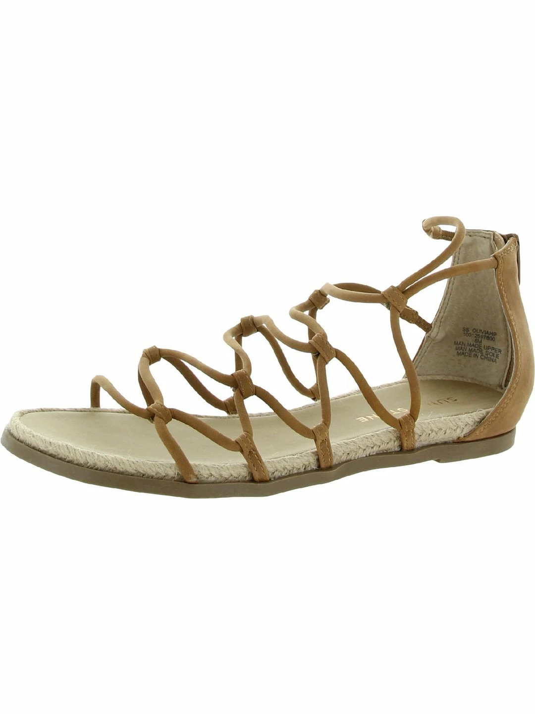 Sun + Stone Olivia Womens Faux Leather Espadrille Gladiator Sandals 4 Sun + Stone Olivia Womens Faux Leather Espadrille Gladiator Sandals - Image 4