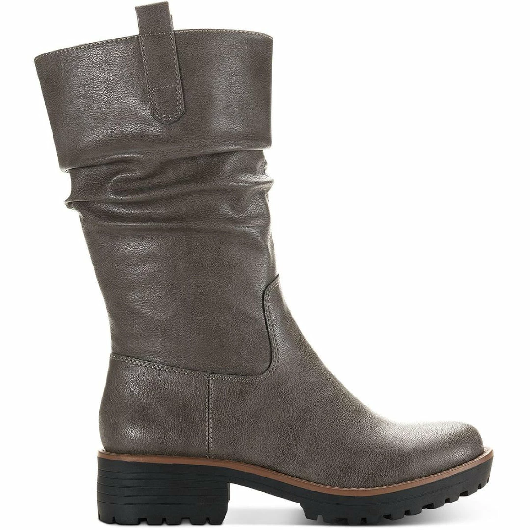 Sun + Stone Nelliee Womens Lug Sole Zipper Mid-Calf Boots 2 Sun + Stone Nelliee Womens Lug Sole Zipper Mid-Calf Boots - Image 2
