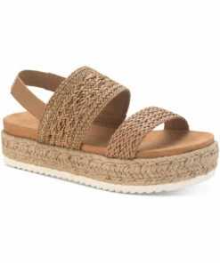 Sun + Stone Karli Womens Flatform Slip On Espadrilles