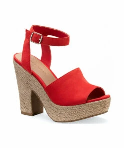 Sun + Stone Fey Womens Microsuede Block Heel Platform Sandals