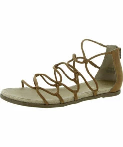 Sun + Stone Oliviah Womens Faux Leather Espadrille Gladiator Sandals