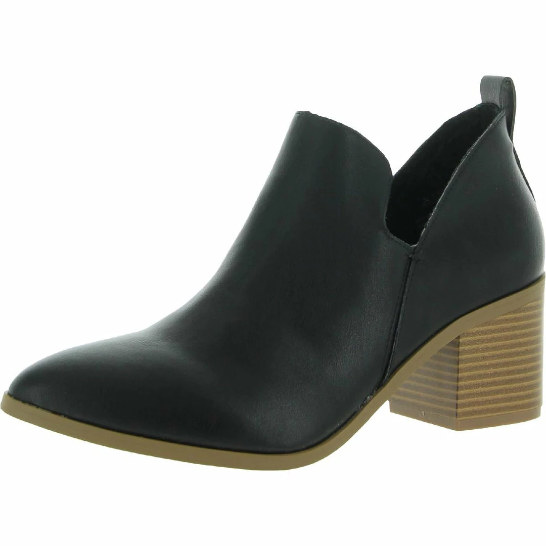 Sun + Stone SS Yunip Womens Faux Leather Pointed Toe Booties 4 Sun + Stone SS Yunip Womens Faux Leather Pointed Toe Booties - Image 4