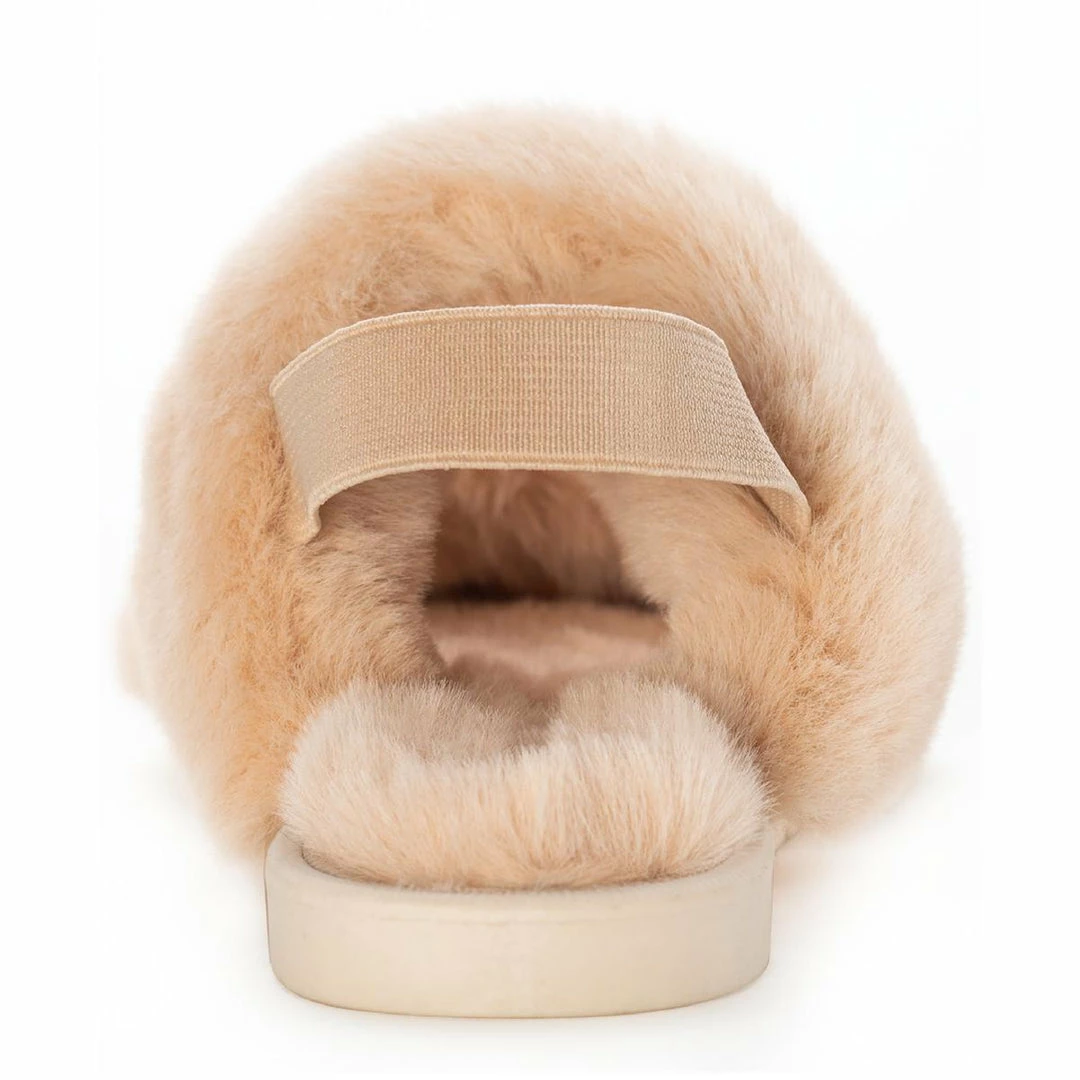 Sun + Stone Emmaa Womens Faux Fur Open Toe Slingback Sandals 3 Sun + Stone Emmaa Womens Faux Fur Open Toe Slingback Sandals - Image 3