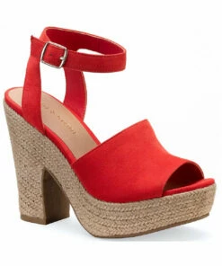 Sun + Stone Fey Womens Faux Suede Espadrille Heels
