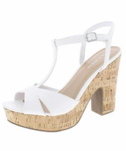 Sun + Stone JAMIE Womens Cork Strappy Platforms