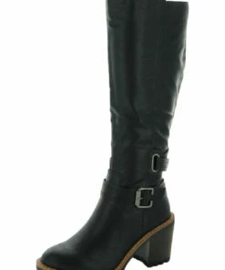 Sun + Stone Viviaan Womens Zip up Buckle Knee-High Boots