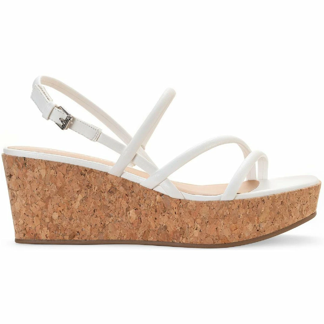 Sun + Stone Bella Womens Faux Leather Buckle Wedge Sandals 2 Sun + Stone Bella Womens Faux Leather Buckle Wedge Sandals - Image 2