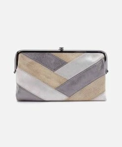 Hobo women Lauren Wallet in Silver Patch