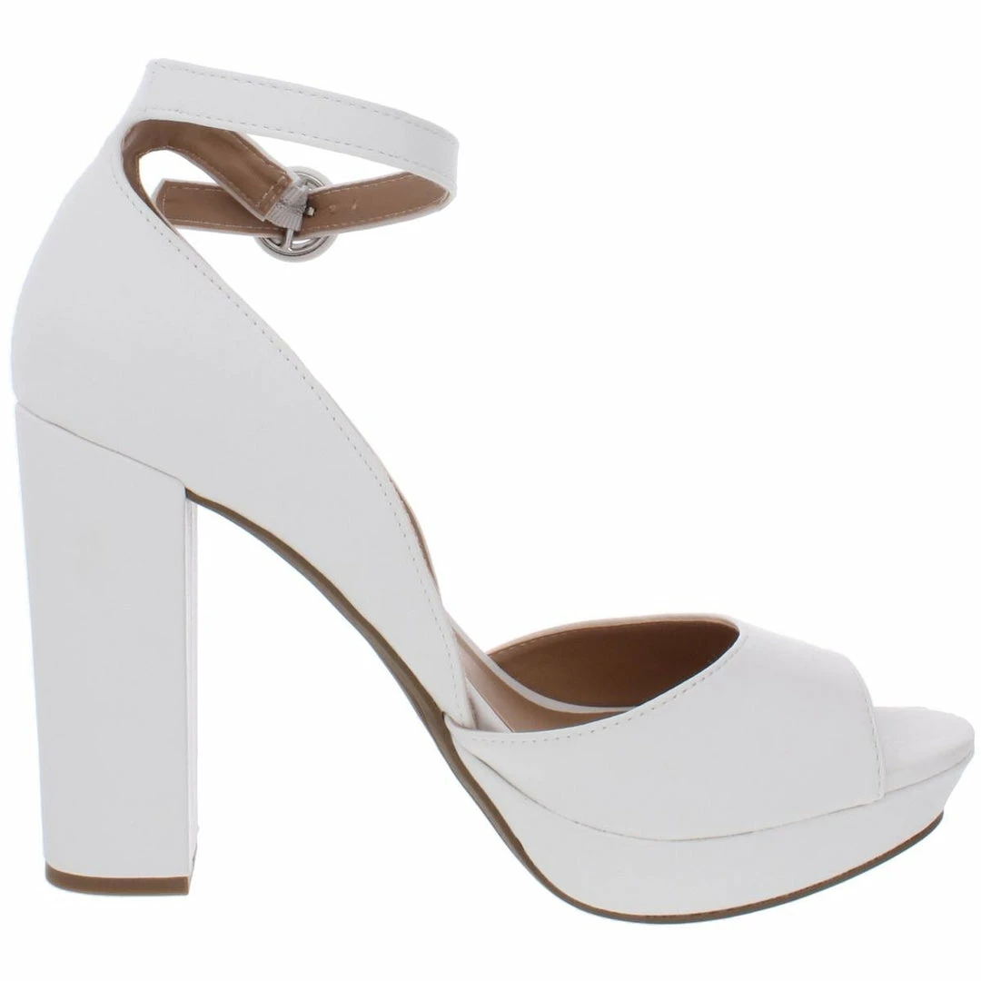 Sun + Stone Reeta Womens Faux Leather Ankle Pumps 2 Sun + Stone Reeta Womens Faux Leather Ankle Pumps - Image 2