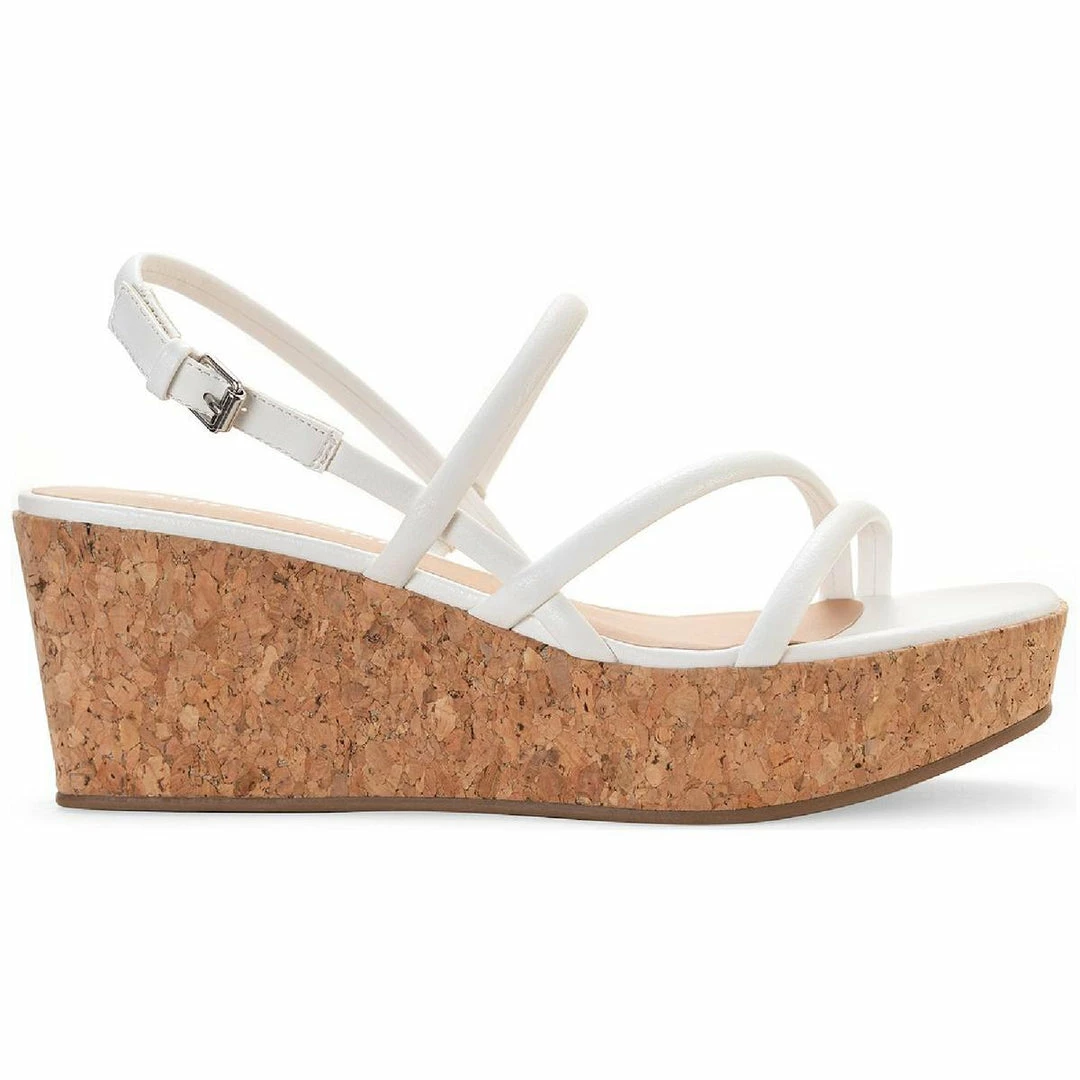 Sun + Stone Bella Womens Faux Leather Buckle Wedge Sandals 4 Sun + Stone Bella Womens Faux Leather Buckle Wedge Sandals - Image 4