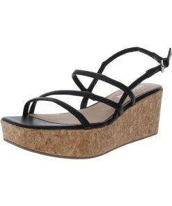 Sun + Stone Bella Womens Suare-Toe Strappy Slingback Sandals
