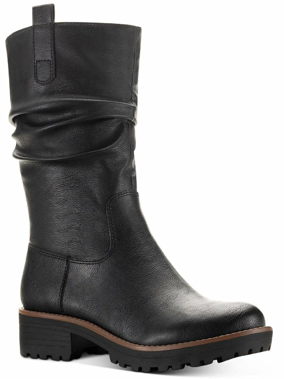 Sun + Stone Nelliee Womens Lug Sole Zipper Mid-Calf Boots 4 Sun + Stone Nelliee Womens Lug Sole Zipper Mid-Calf Boots - Image 4
