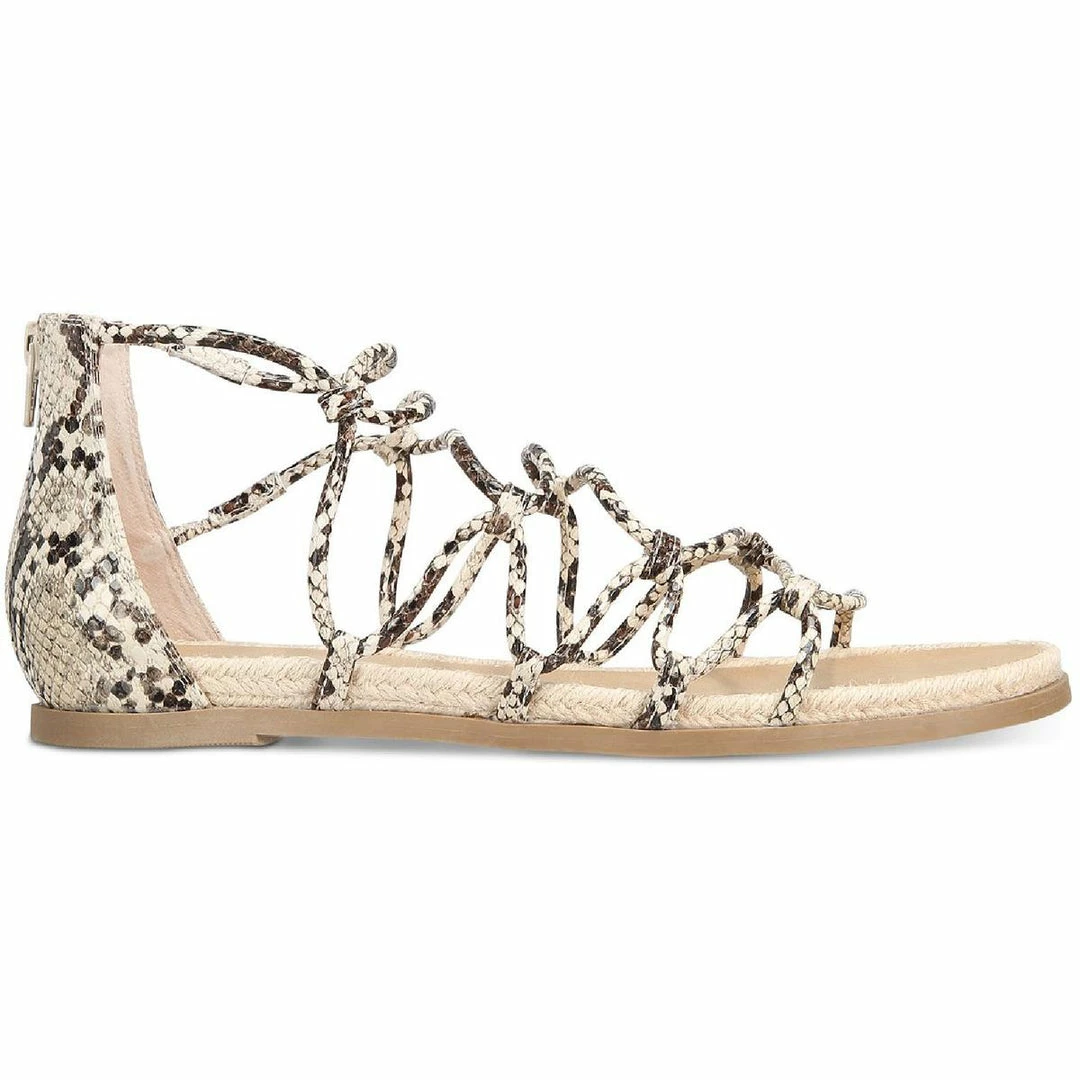 Sun + Stone Olivia Womens Faux Leather Espadrille Gladiator Sandals 2 Sun + Stone Olivia Womens Faux Leather Espadrille Gladiator Sandals - Image 2