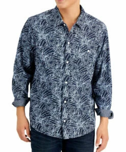 Sun + Stone Bradley Mens Cotton Twill Button-Down Shirt
