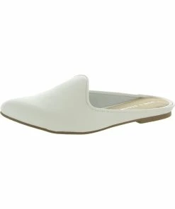 Sun + Stone Womens Faux Leather Slip On Slides