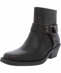 Sun + Stone Pheobie Womens Leather Square Toe Booties