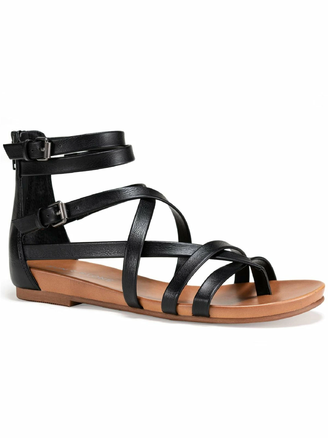 Sun + Stone Charley Womens Faux Leather Strappy Gladiator Sandals 1 Sun + Stone Charley Womens Faux Leather Strappy Gladiator Sandals