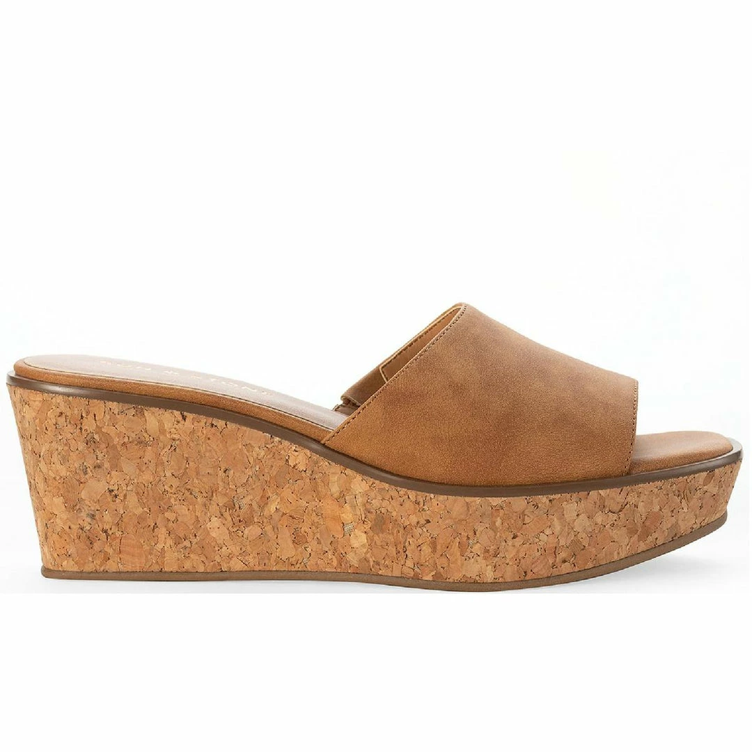 Sun + Stone Womens Faux Leather Platform Wedge Sandals 3 Sun + Stone Womens Faux Leather Platform Wedge Sandals - Image 3