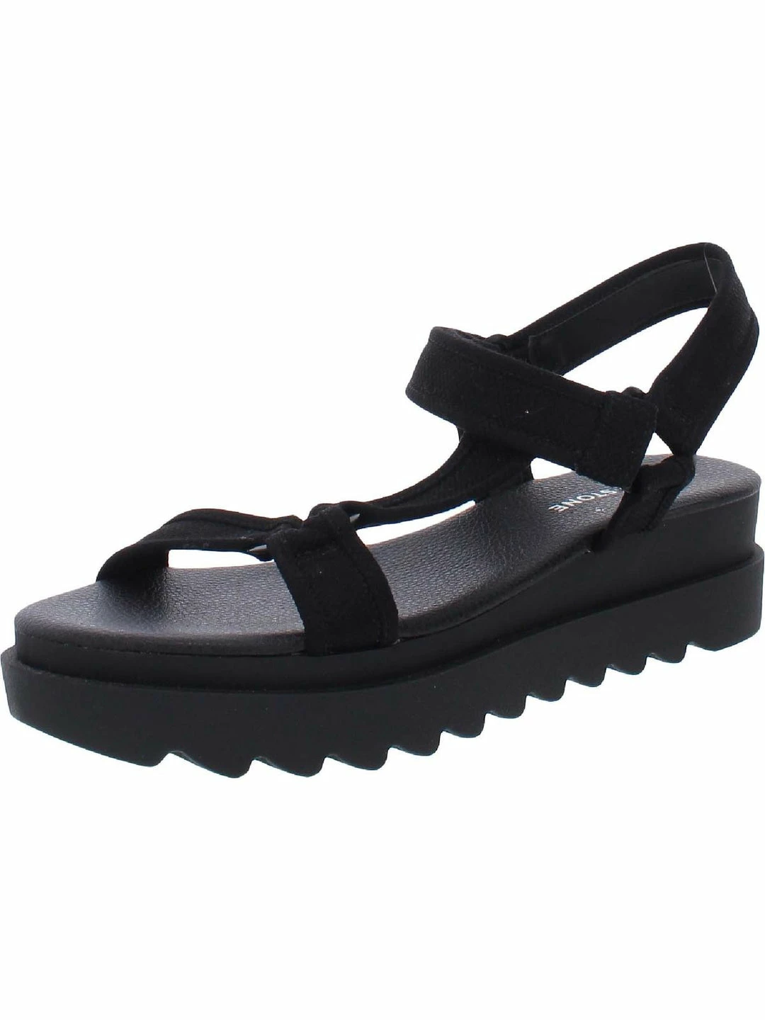 Sun + Stone Stacii Womens Leopard Canvas Wedge Sandals 4 Sun + Stone Stacii Womens Leopard Canvas Wedge Sandals - Image 4