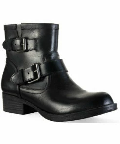 Sun + Stone AMBERR Womens Leather Zipper Ankle Boots