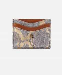 Hobo women Max Card Case in Golden Herringbone