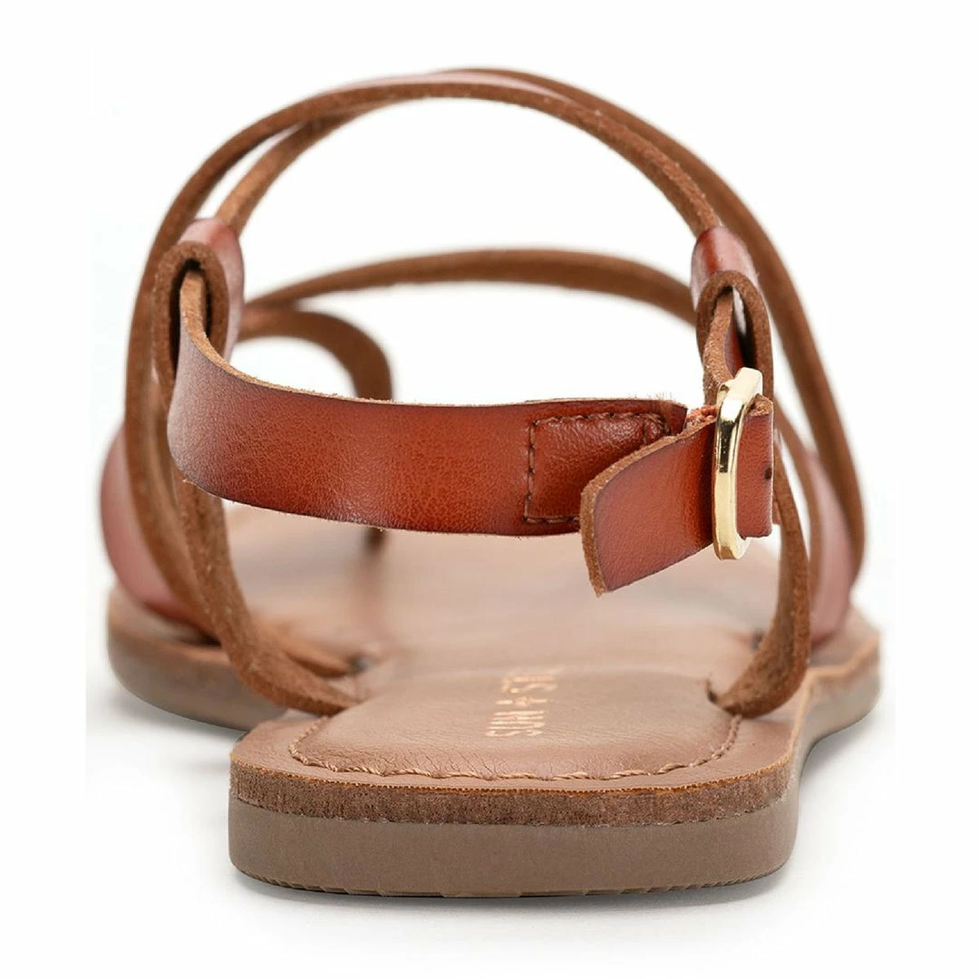 Sun + Stone Roxxiep Womens Faux Leather Ankle Strap Flats 3 Sun + Stone Roxxiep Womens Faux Leather Ankle Strap Flats - Image 3