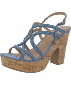 Sun + Stone NadiyaP Womens Ankle Strap Padded Insole Dress Sandals