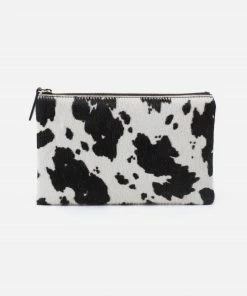 Hobo women Take Clutch Pouch in Cow Print