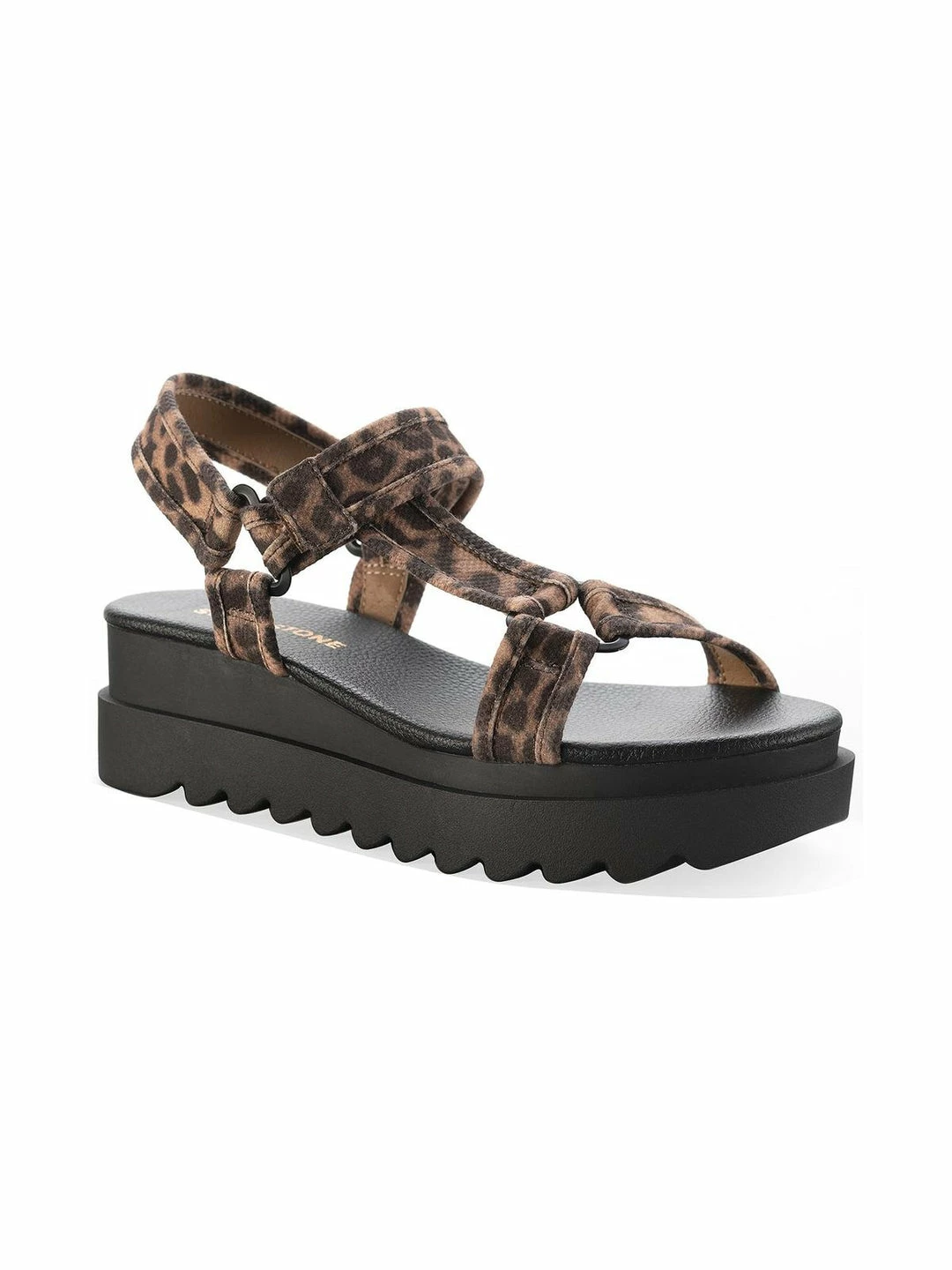 Sun + Stone Stacii Womens Leopard Canvas Wedge Sandals 1 Sun + Stone Stacii Womens Leopard Canvas Wedge Sandals