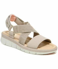 Ryka Elise Womens Faux Leather Flats Slingback Sandals