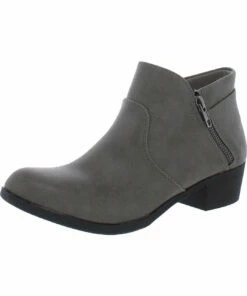 Sun + Stone Abby Womens Faux Leather Heels Ankle Boots