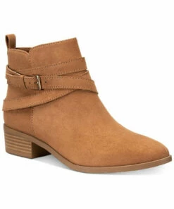Sun + Stone Saandis Womens Microsuede Zip-Up Ankle Boots