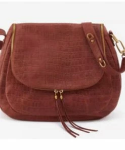 Hobo women Fern Convertible Shoulder Bag in Brandy Croco Embossed