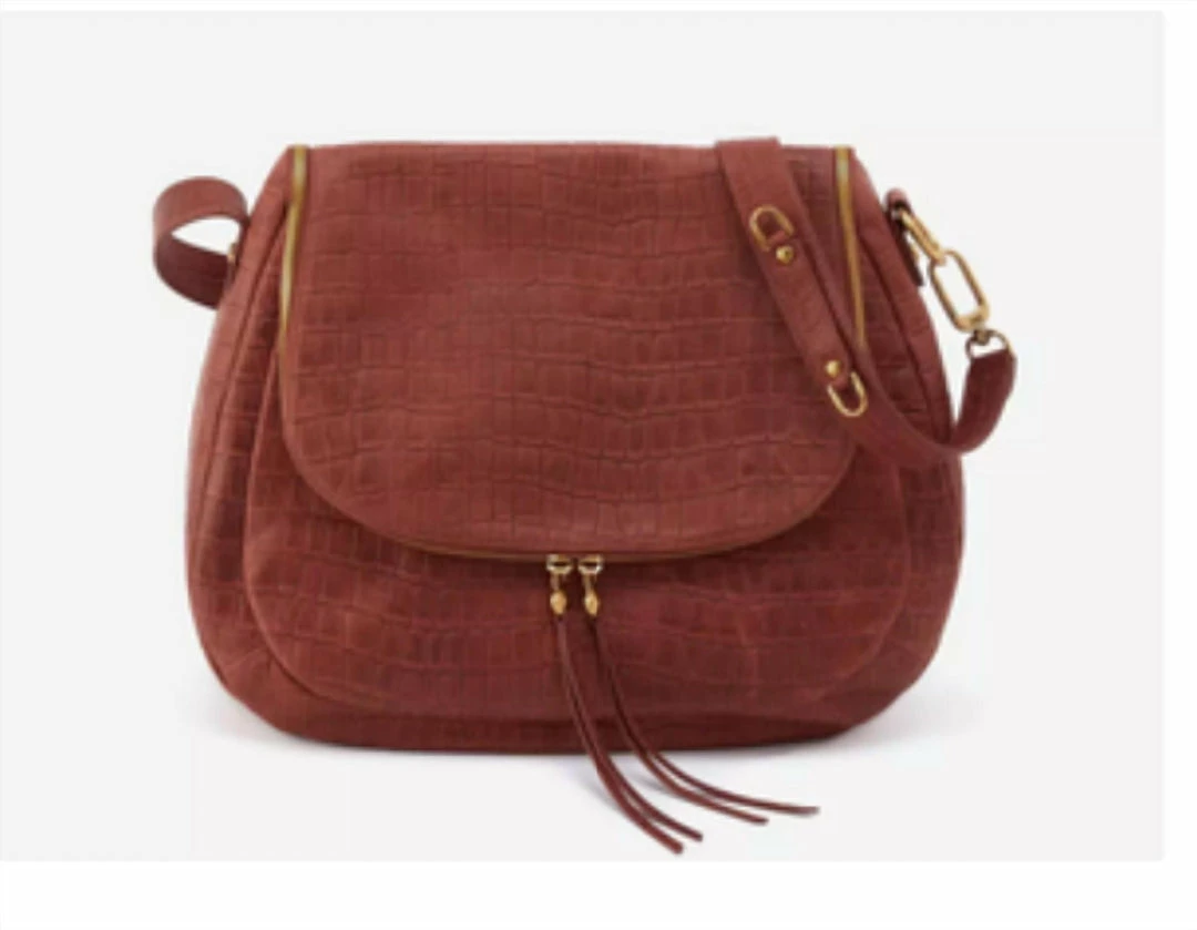 Hobo women Fern Convertible Shoulder Bag in Brandy Croco Embossed 1 Hobo women Fern Convertible Shoulder Bag in Brandy Croco Embossed