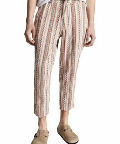 Sun + Stone Mens Linen Casual Cropped Pants