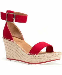 Sun + Stone Womens Faux Leather Ankle Strap Espadrilles