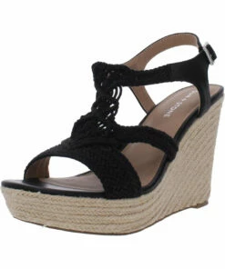 Sun + Stone Esme Womens Ankle Strap Heels Wedge Sandals