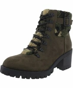 Sun + Stone Morghanf Womens Faux Suede Cold Weather Heels