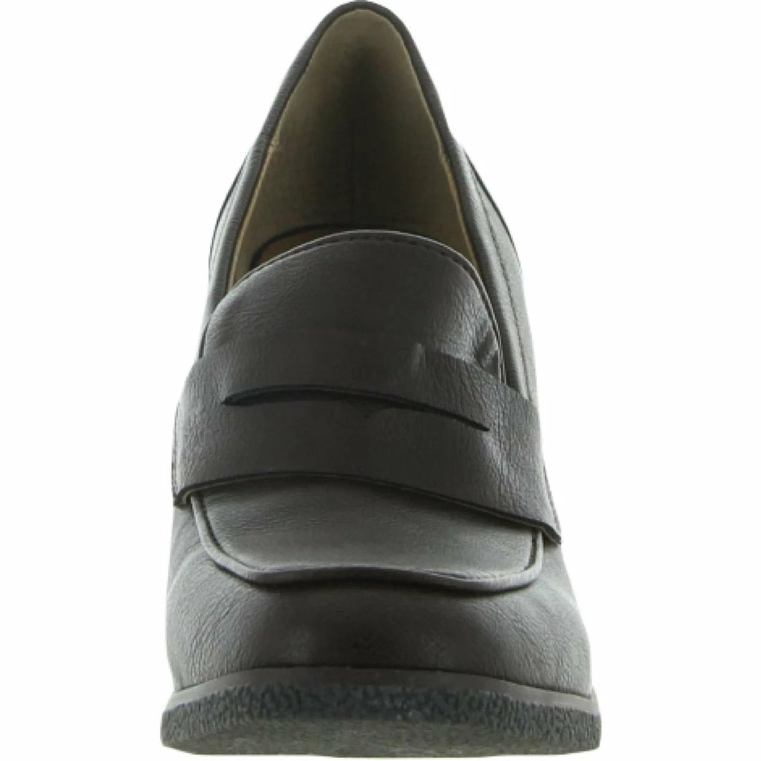 Sun + Stone Jetta Womens Faux Leather Slip On Wedge Heels 3 Sun + Stone Jetta Womens Faux Leather Slip On Wedge Heels - Image 3