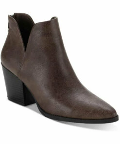 Sun + Stone Eliza Womens Faux Leather Almond Toe Ankle Boots