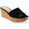 Sun + Stone Charlottee Womens Slip On Casual Wedge Sandals