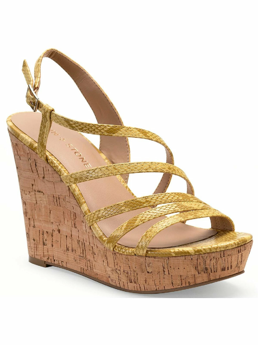 Sun + Stone Natasha Womens Faux Leather Ankle Strap Wedge Sandals 5 Sun + Stone Natasha Womens Faux Leather Ankle Strap Wedge Sandals - Image 5