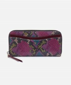 Hobo women Max Large Zip Around Wallet in Snake